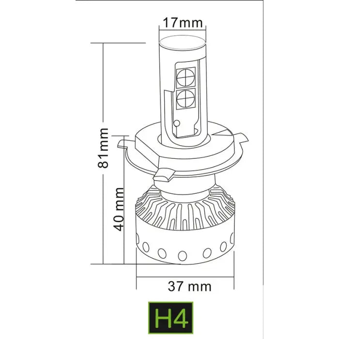 LEDSON Truck (24V) Canbus (H4) LED Headlights kit Ledson