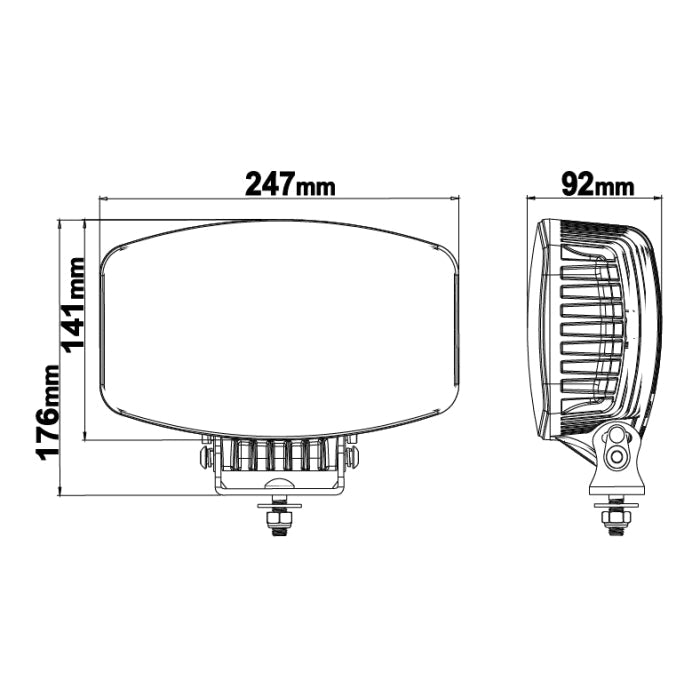 Orion10+ Chrome LED auxiliary light 100W (E-marked)
