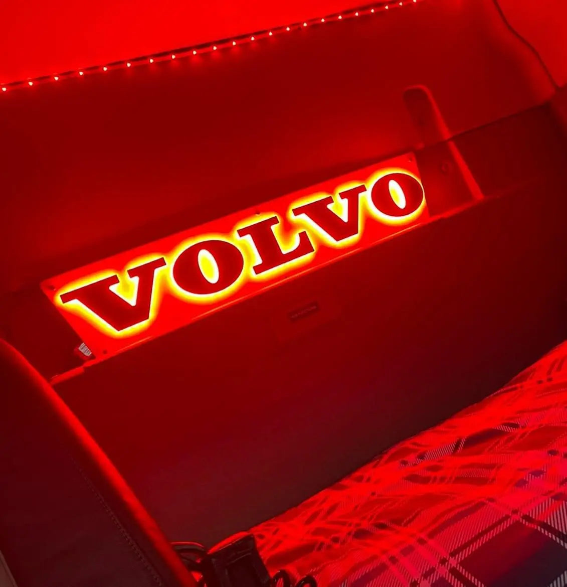 Limited Edition Blue or Red Plush 3D Letters Truck Light Board (Fits Volvo) VOLVO