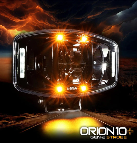 Orion10+ Gen2 Strobe LED Auxiliary Light 100W with warning lights Ledson