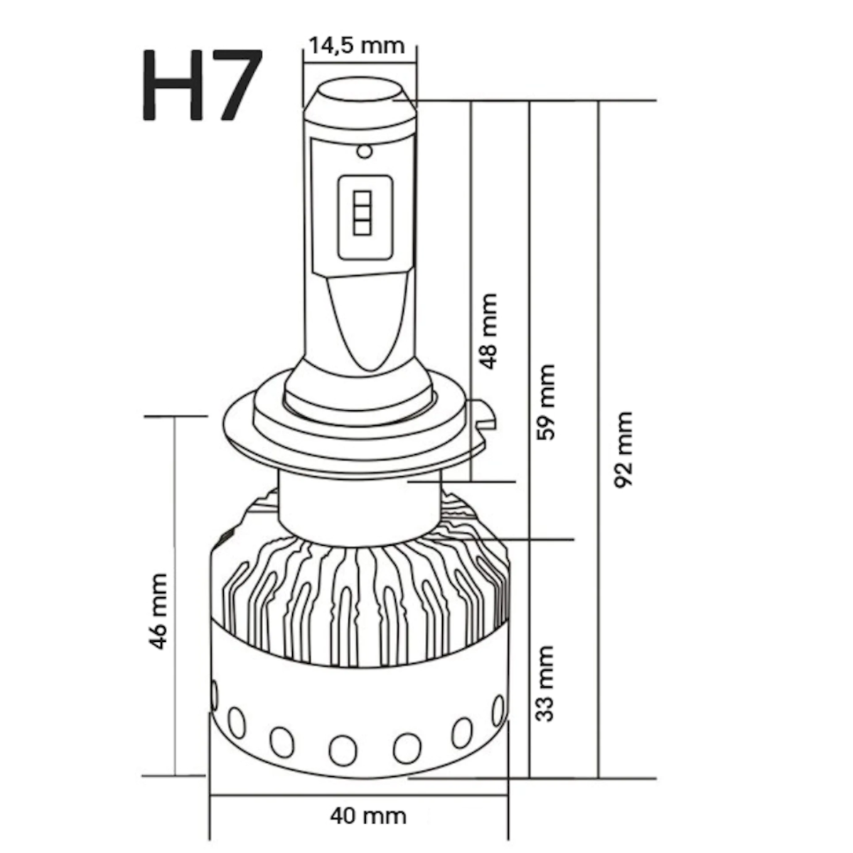 LEDSON Truck (24V) Canbus H7 headlight bulbs (6000K)