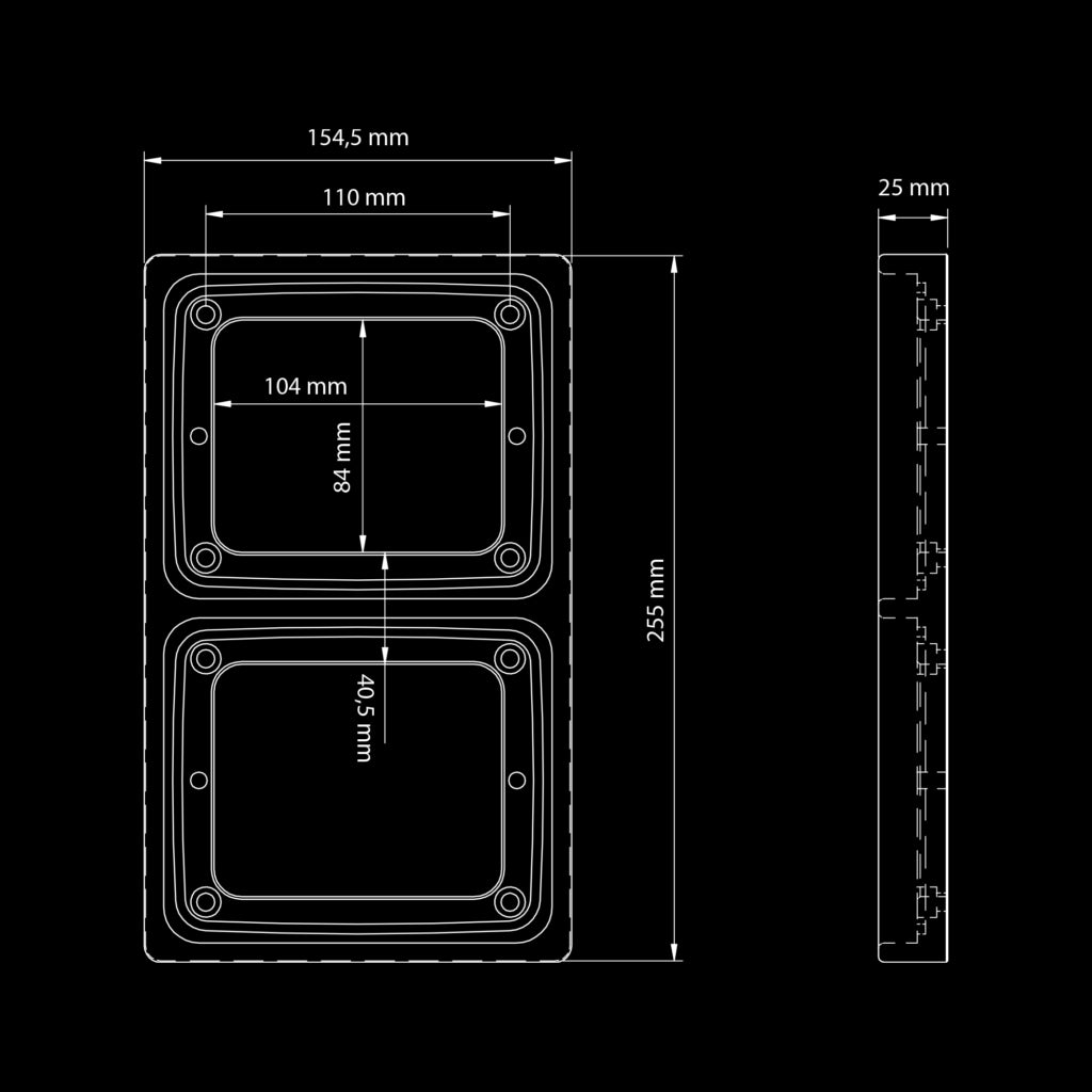 |STRANDS| IZE LED FRAME double (Vertical)