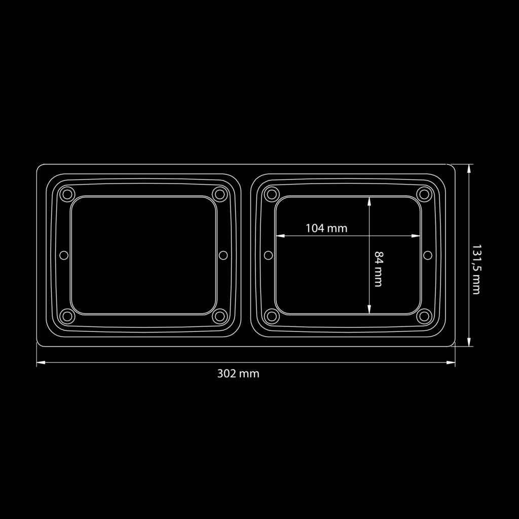 |STRANDS| IZE LED FRAME double - (Horizontal)
