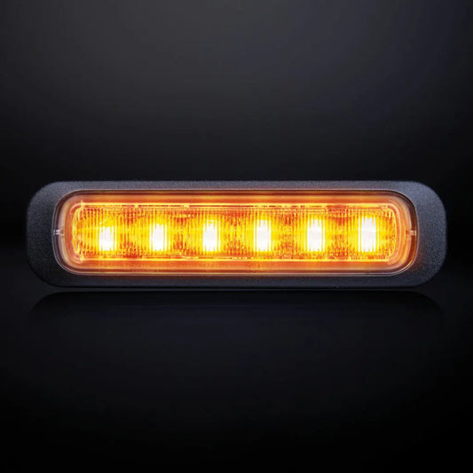 |STRANDS| Dark Knight Strobe Light Amber 6 LED |Dark Lens| STRANDS