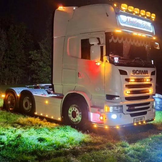 POD LED WORK LAMP WITH RED & AMBER POSITION LIGHT In Your Truck Ltd