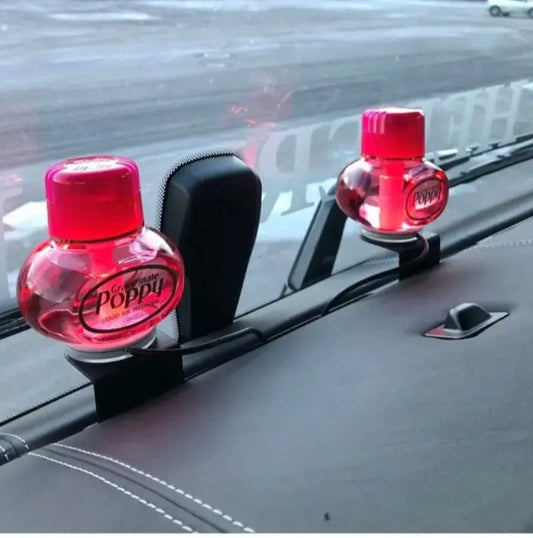 Double Poppy Steel Black Window Holder