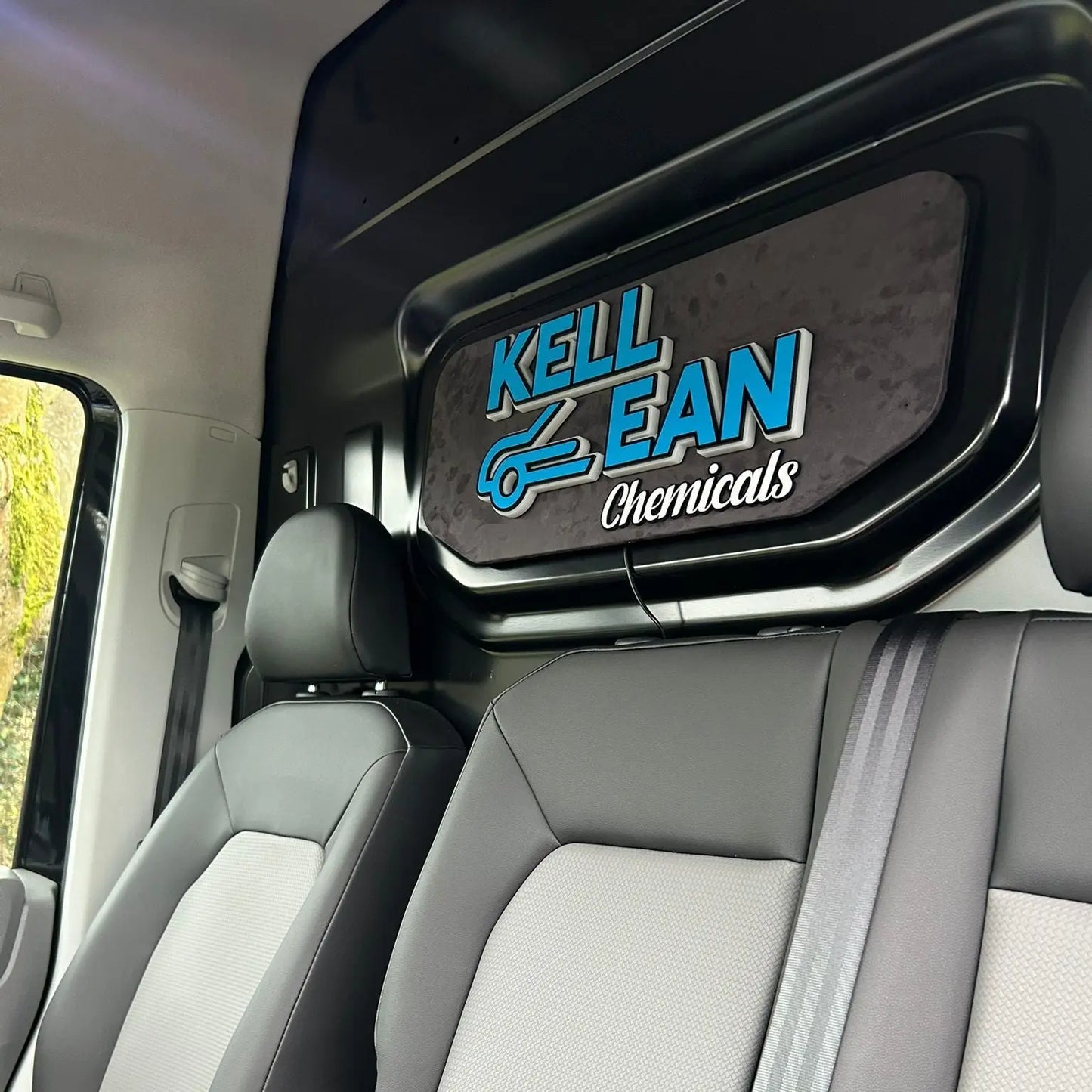 Custom Premium Alcantara Bulkhead Sign for Vans (Mid/Large Vans) Custom Designs