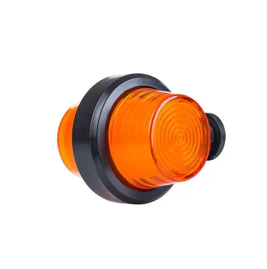 Short Arm Old School LED Marker Light Amber-Amber Neon Horpol LD 2608 with a black base and orange lens, ideal for vehicle safety and visibility.