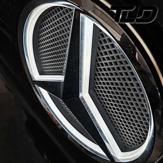 Mercedes Truck LED Front Grille Badge Backlight Base Actros 340mm (WHITE LED) Mercedes