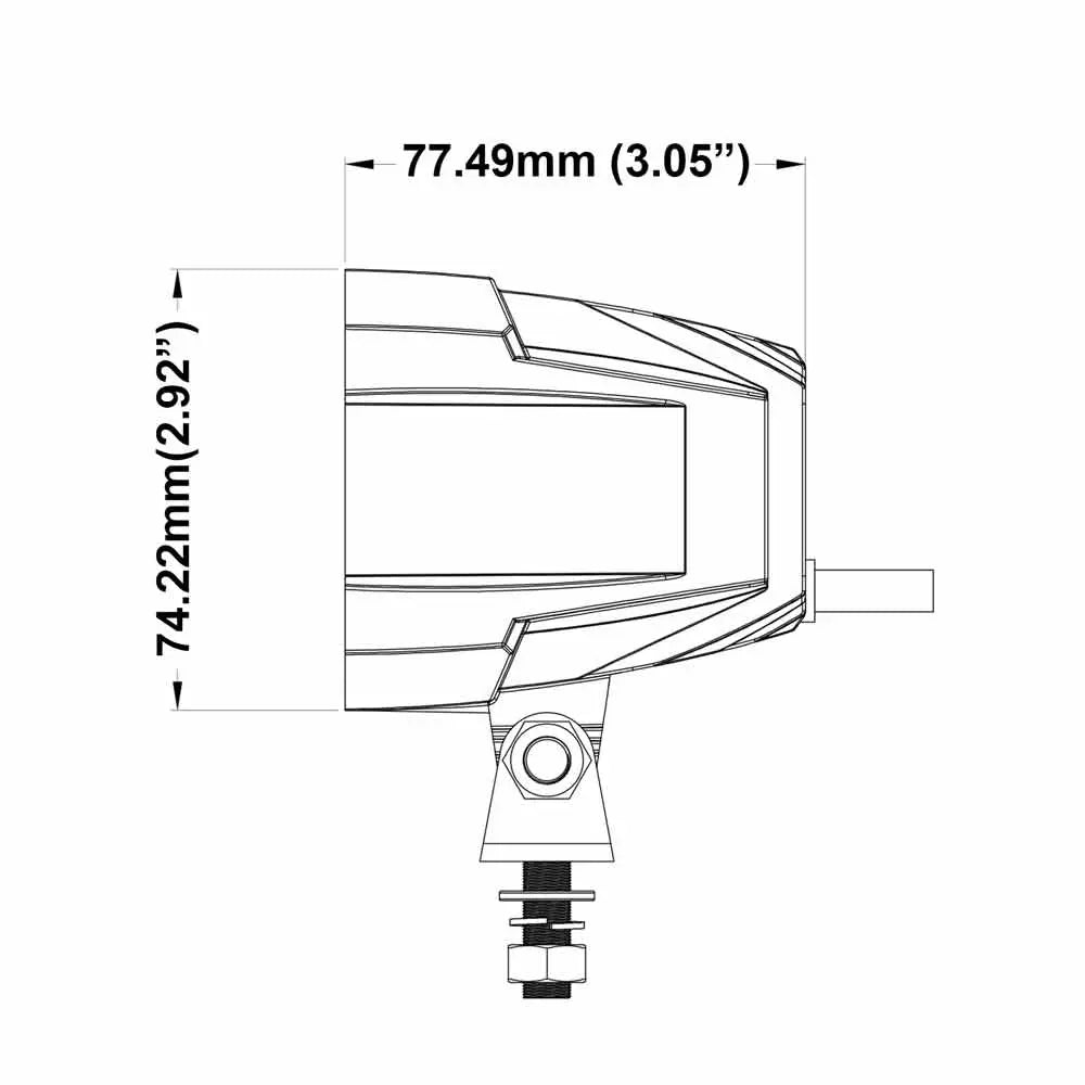 SENTRY - Work Lamp with Red, White, Amber Position Light In Your Truck Ltd