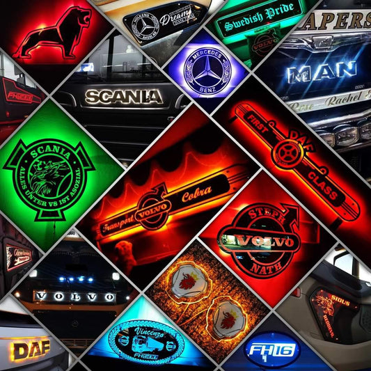 Custom Mirror / Clear Plexi Sign Truck / Van Lightboard