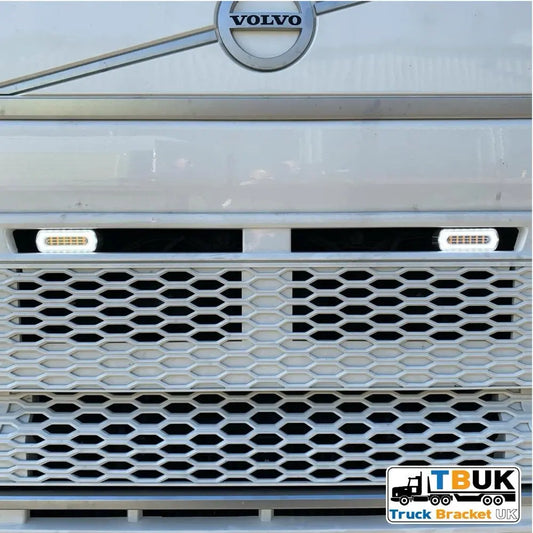 Volvo FH V5 Halo Strobe Light Grill Mounting Brackets (Pair) Truck Brackets UK