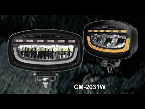 Jumbo LED Spot Light With Dual Colour DRL Light & Amber Warning Strobe