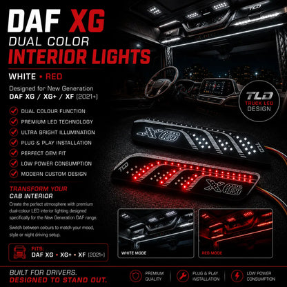 DAF Next Generation Interior Lights Dual Colour RED/White