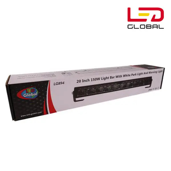 150 Watt 20" LED Driving Bar with White Position Light & Amber Strobe Function - LG894 LED Global