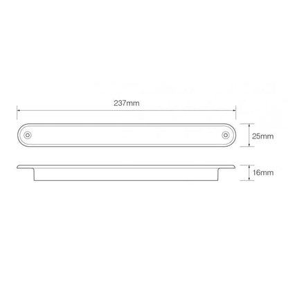 Stop / Tail  Strip Lamp Black 24v 235R24E - In Your Truck Ltd
