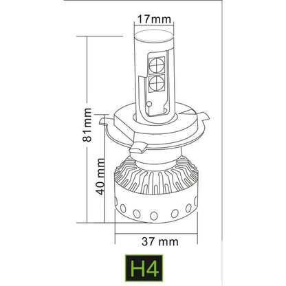 LEDSON Truck (24V) Canbus (H4) LED Headlights kit