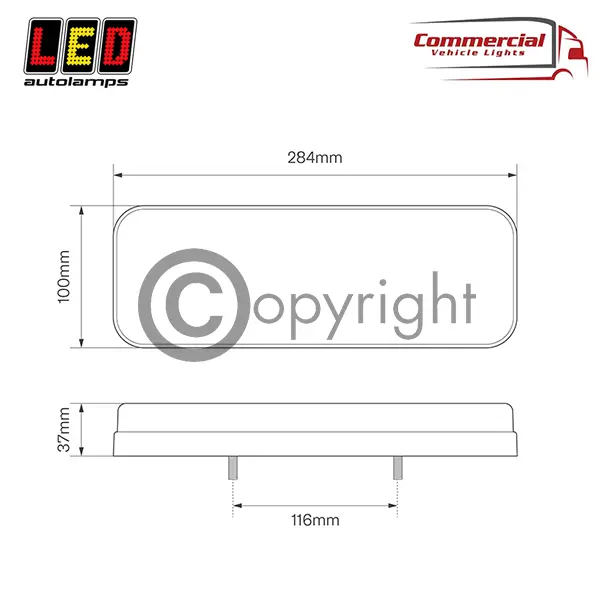 LED Autolamps 284 Series Multifunction LED Lamp With Dynamic Indicator In Your Truck Ltd