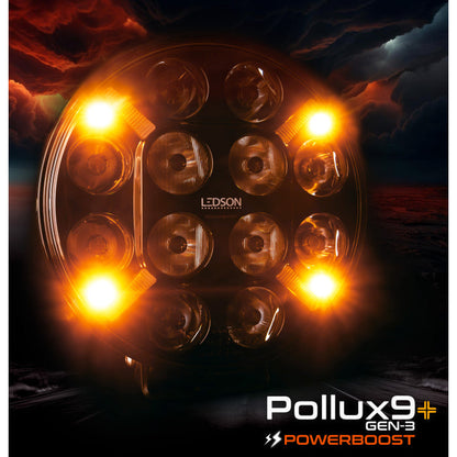 Pollux9+ GEN3 - LedSon Spotlight with White | Yellow Position Light + Strobe