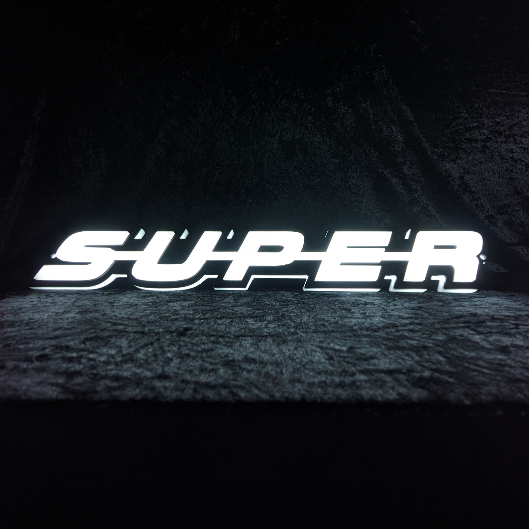 'SUPER' 3D Light badge