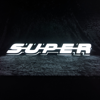 'SUPER' 3D Light badge