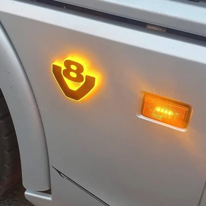 LED V8 Grille Badge Backlight Base To Suit Scania (Pair) Scania
