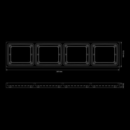 |STRANDS| IZE LED FRAME 4Xsquare