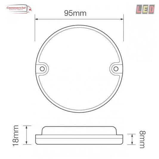 95FM 12/24 95mm Round Fog Lamp In Your Truck Ltd