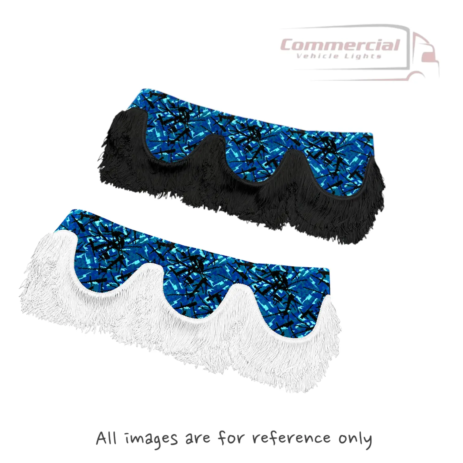 Universal Truck Front Window Pelmet Blue Danish Plush Universal