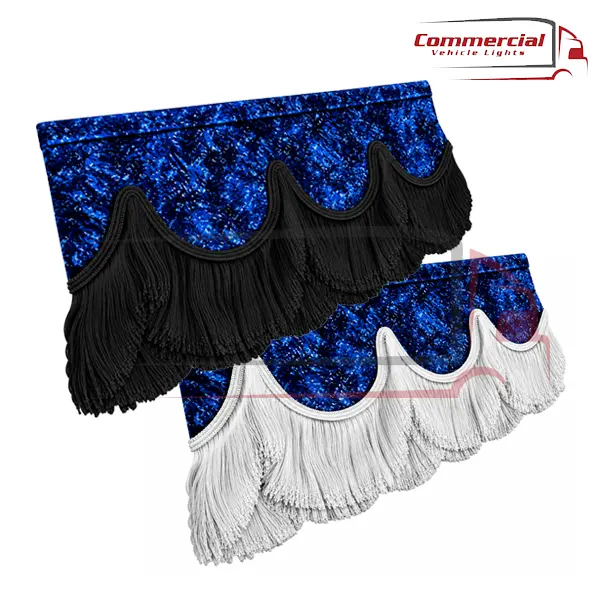 Universal Truck Front Window Pelmet Blue Danish Plush Universal