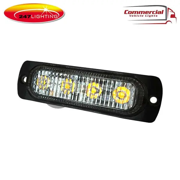4 LED Strobe Warning Light | Reg 10/65 | Slimline 247-CA7071A 247 Ligthing