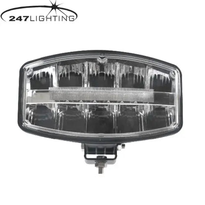 LED Driving & Position Lamp 244mm | CA 6169 from 247 Lighting, featuring a clear lens, multi-LED reflector array, and adjustable mounting bracket for vehicles and off-road equipment.
