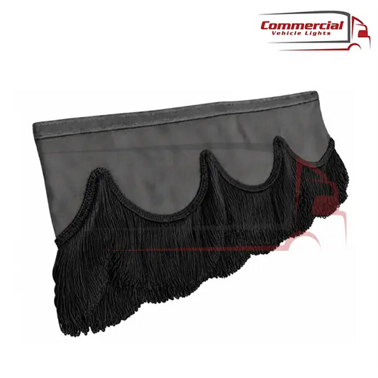 Universal Truck Front Window Pelmet Grey With Black Tassels Universal