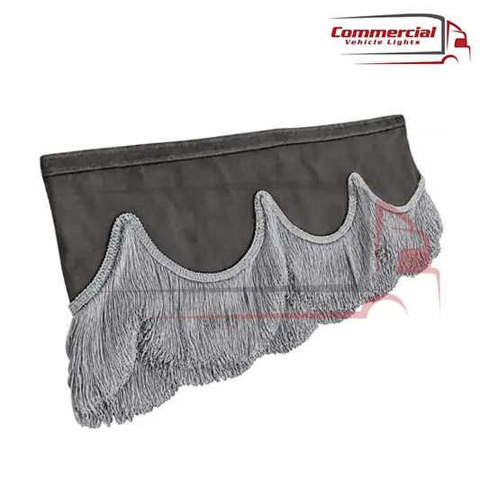 Universal Truck Front Window Pelmet Grey With Grey Tassels Universal