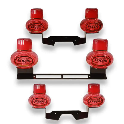 Double Poppy Steel Black Window Holder