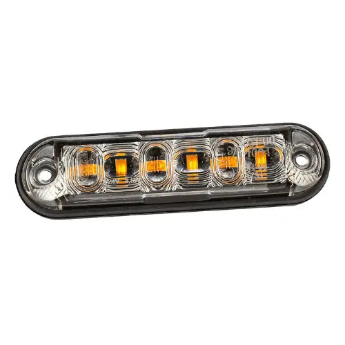 Fristom Amber LED Strobe Light (Dual Mounting Flat/Curved)