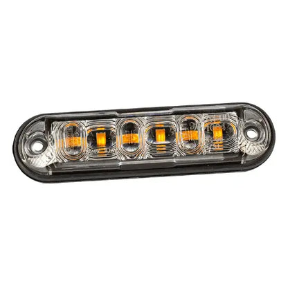 Fristom Amber LED Strobe Light (Dual Mounting Flat/Curved)