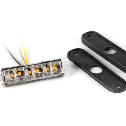 Fristom Amber LED Strobe Light (Dual Mounting Flat/Curved)