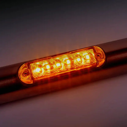 Fristom Amber LED Strobe Light (Dual Mounting Flat/Curved)