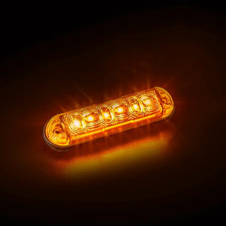 Fristom Amber LED Strobe Light (Dual Mounting Flat/Curved)