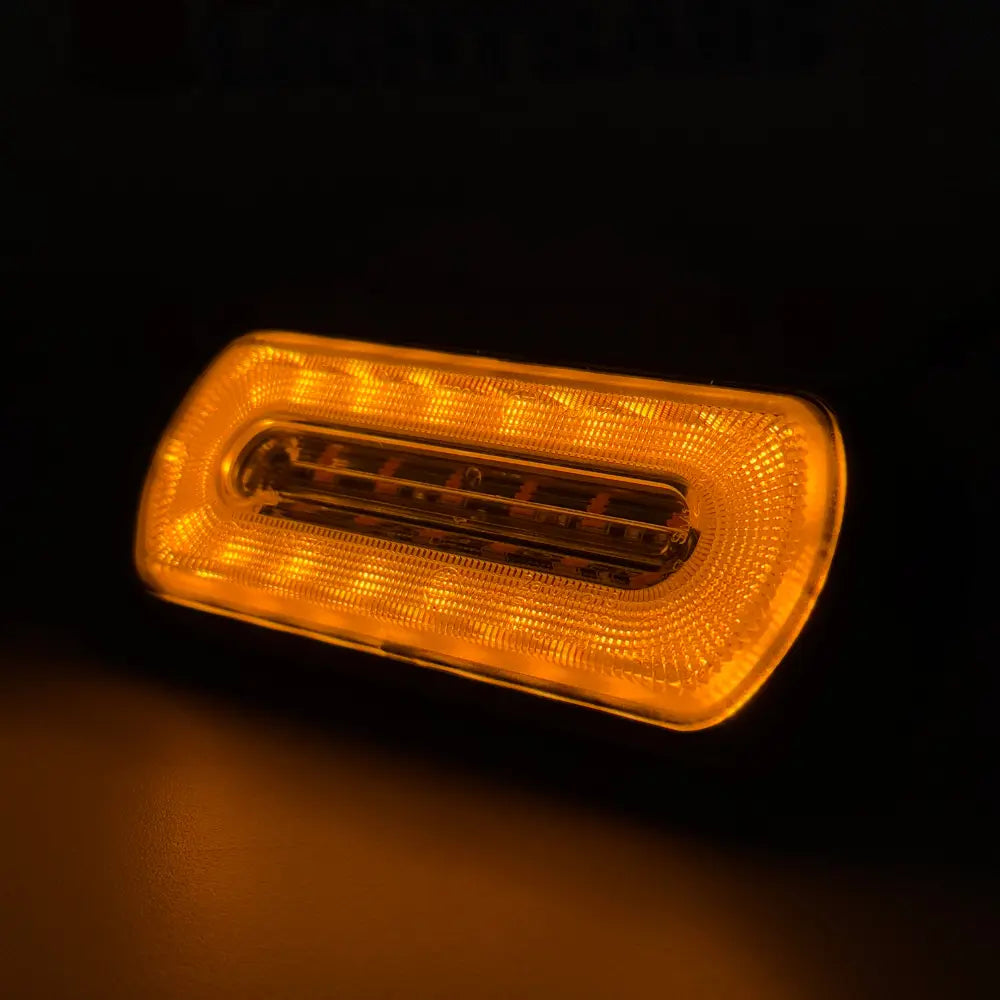 Amber HALO Strobe Warning Lamp R65, With Marker Light - 12/24v Van Master