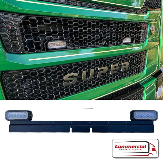 Next Gen R/S Series Halo Strobe Light Grill Mounting Bracket (Fits Scania) - In Your Truck Ltd