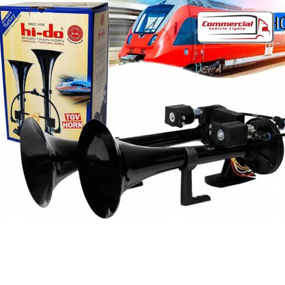 Hi-Do Trumpet Horn with Two Melodies, 135dB, 12V Or 24V Hi-Do