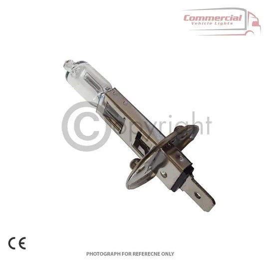 Ring R466 H1 24v 70w Headlight, Worklamp & Beacon Bulbs x 10; features glass capsule, metal flange, two-pronged connector, suitable for 24V commercial vehicles.