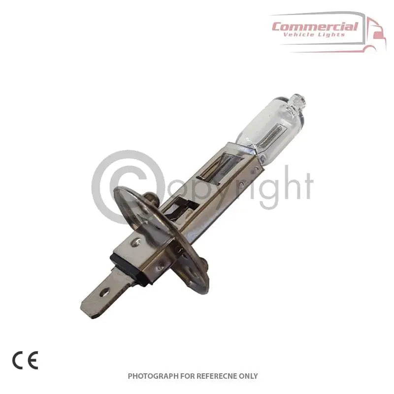 Ring R466 H1 24v 70w Headlight, Worklamp & Beacon Bulbs x 10, showcasing a single-beam halogen bulb designed for 24V commercial vehicles, emphasizing durability and brightness.