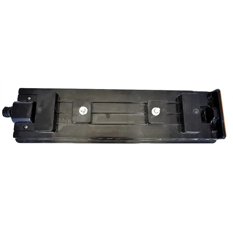 7 Function LED Combination Lamp Din Side Connector showing black-plastic housing, two threaded studs for mounting, and attached power cable for easy installation.