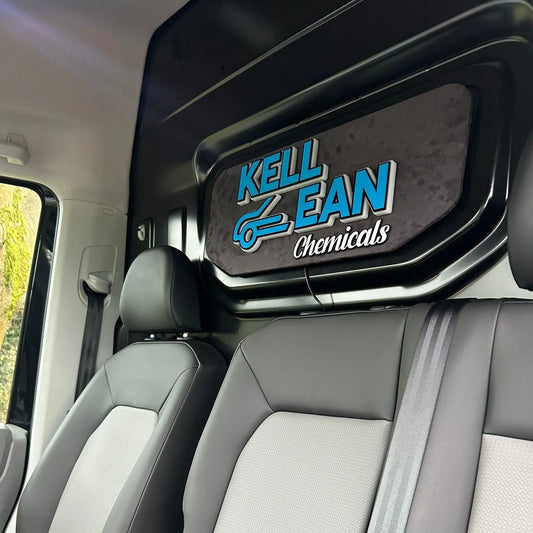Custom Premium Alcantara Bulkhead Sign for Vans (Mid/Large Vans)