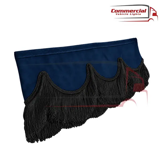 Universal Truck Front Window Pelmet Navy With Black Tassels Universal