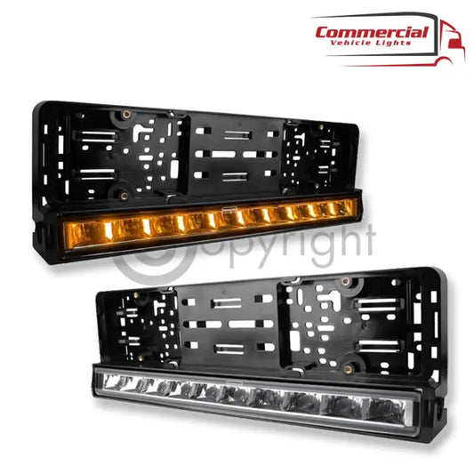 Number Plate Holder with Integrated LED Light Bar - In Your Truck Ltd
