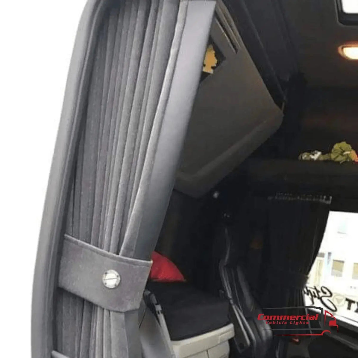 Brown Truck Curtains With White Tassel Set Premium Quality Double Lined Universal